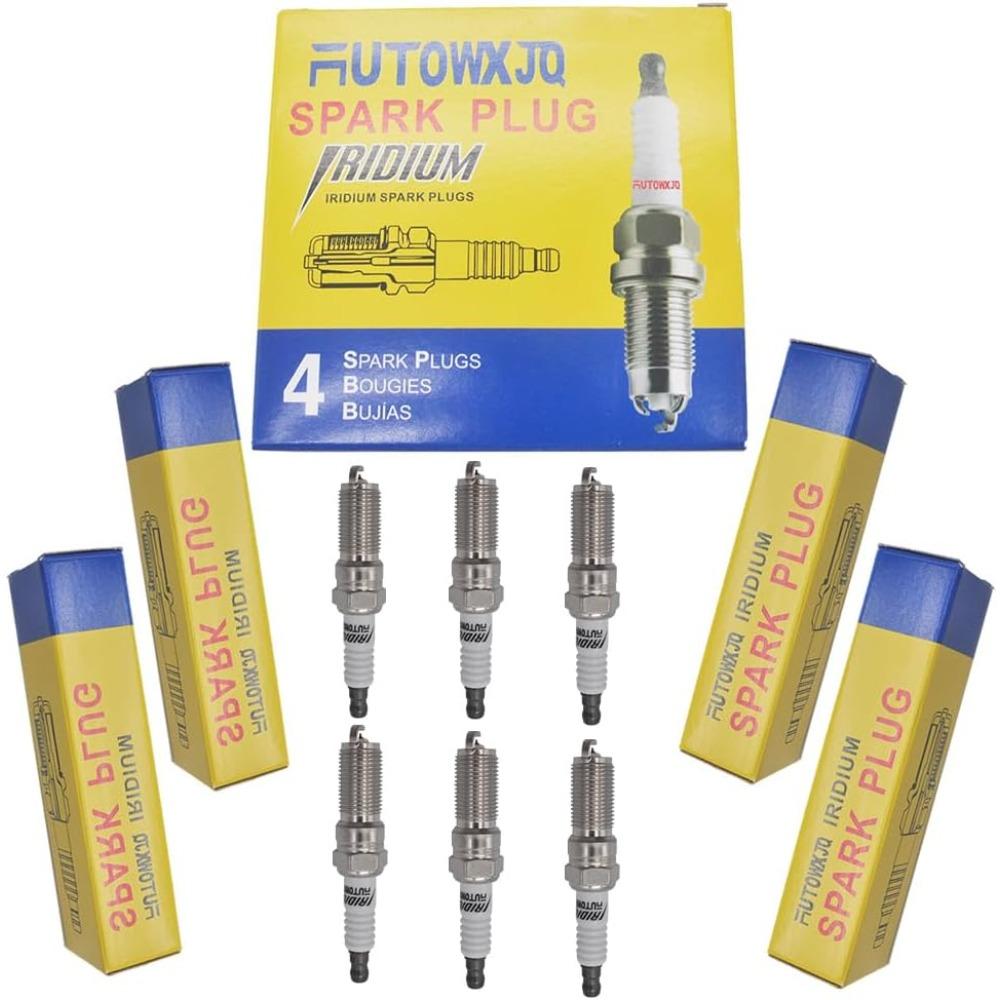 Spark Plug 6pcs Replace 41-109 12622561 LTR6IX-11 6509 Compatible With Dodge Grand Caravan,Ram 1500,LaCrosse,Enclave,Acadia,Mazda CX-9,CTS,Lincoln,Ford F150,Taurus,Explorer,Flex,Edge