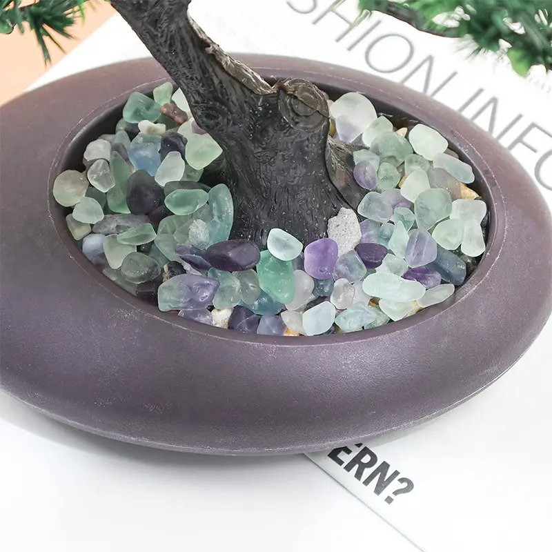 100g Vibrant 1cm Mixed Color Fluorite Tumbled Stones, Natural Crystal Gravel for Bonsai, Home Garden, Vase Fillers, DIY Crafts