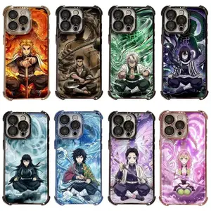 Demon Slayer Hashira Colorful Soft TPU Phone Case - Anti-Drop, Full Aesthetic Printed, for iPhone 17 Pro Max/Air, 16, 15, 14, 13, 12, 11 Plus Pro Max & Samsung S26, S25, S24, S23, S22, S21 FE Plus Ultra Handheld Cellphone Smartphone Accessories Devices