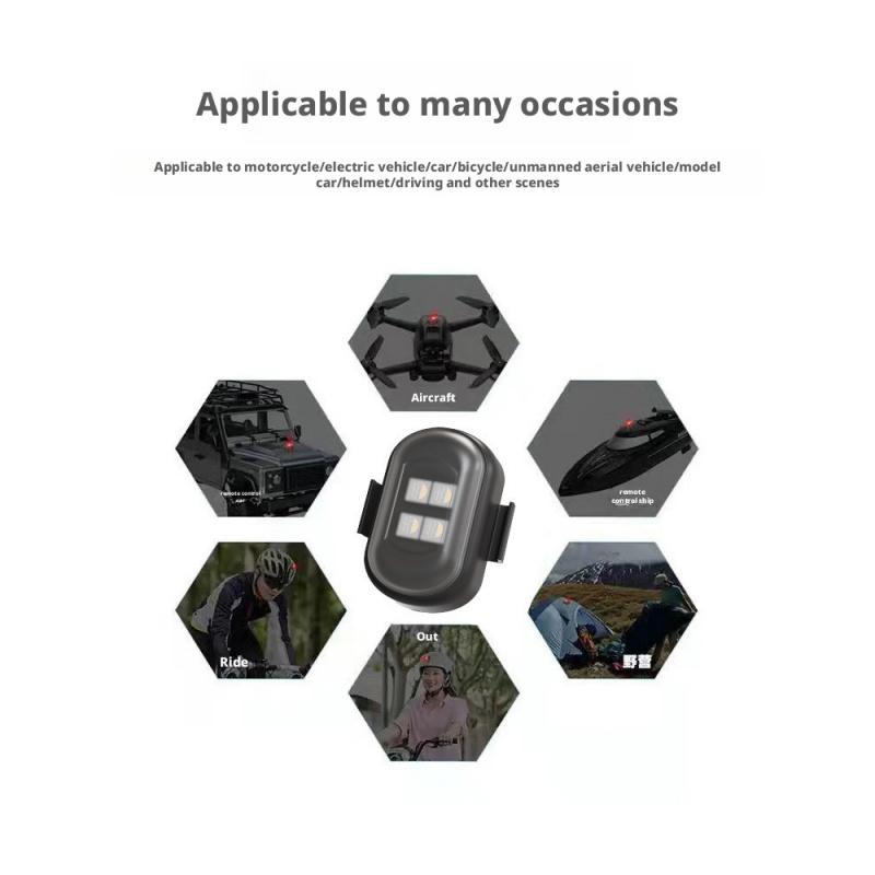 Car LED light, multifunctional car LED warning light, rechargeable wireless car light with remote control, decorative light, motorcycle, truck