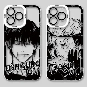 Hot Anime Jujutsu Kaisen Cool Phone Case For iPhone 17 Promax 17Air 16 Plus 15 14 13 12 11 Pro 17E- Transparent TPU Shockproof Protective Cover Gift For Birthday Halloween Christmas