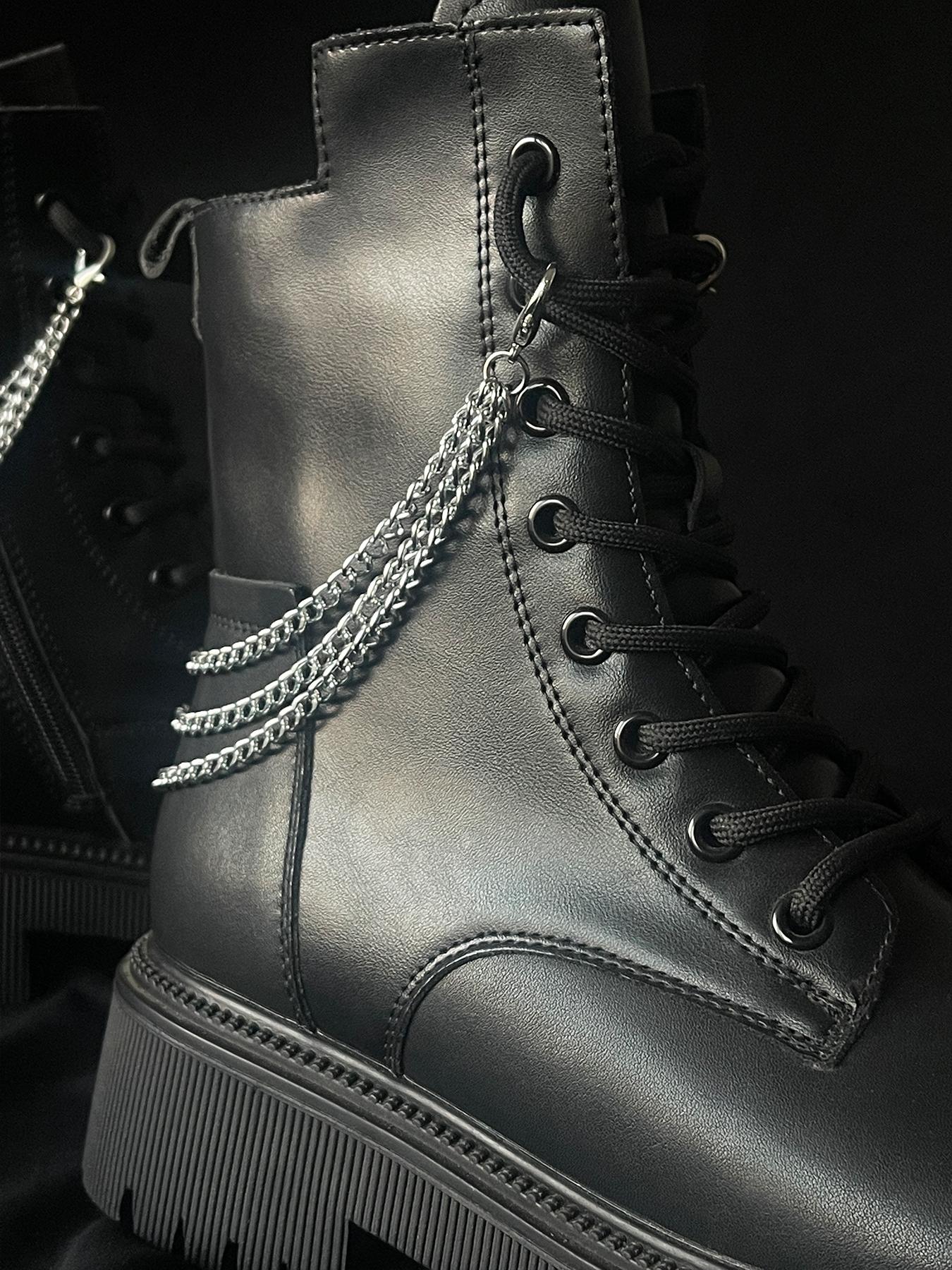 Punk Style Chain Shoes Charms, 2024 New Style Fashionable Novelty Shoes Decorations for Boots, Stylish Shoes Accessories for Women & Men, Shoe Embellishment Set