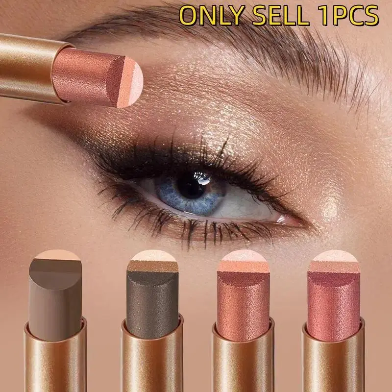 3-in-1 Easy Glitter Eyeshadow Stick for Beginners, Makeup, SmudgeProof in Seconds, One-Stroke Application,Creamy Shimmer Trio Eyeshadow Stick Waterproof Longwear Liquid Eyeliner Color Changing Lip Oil Trio Waterproof Shiny Diamond Eyeshadow