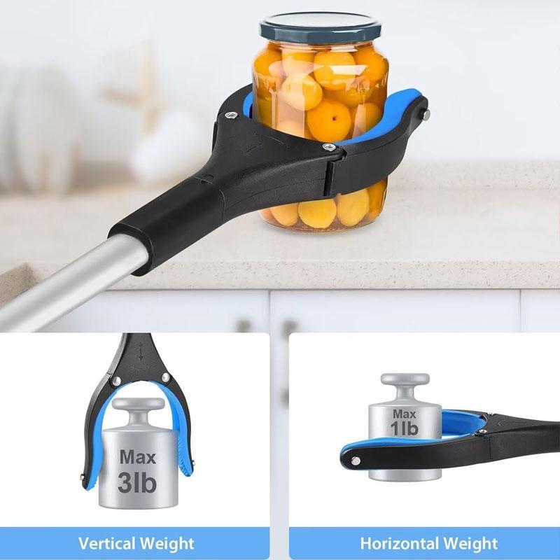 Lightweight Grabber Pickup Tool, Anti-slip Rotating Jaw & Magnets Grabber, Wide Claw Opening Trash Picker, Long Arm Extension Grabbers for Seniors