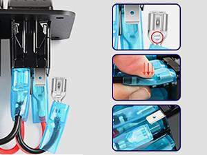 Nilight 4 Gang Rocker Switch Panel Waterproof Pre-Wired Aluminum with PD Type C and USB Cigarette Lighter Socket Voltmeter 12V 24V ON Off for Car Trucks Boats RVs