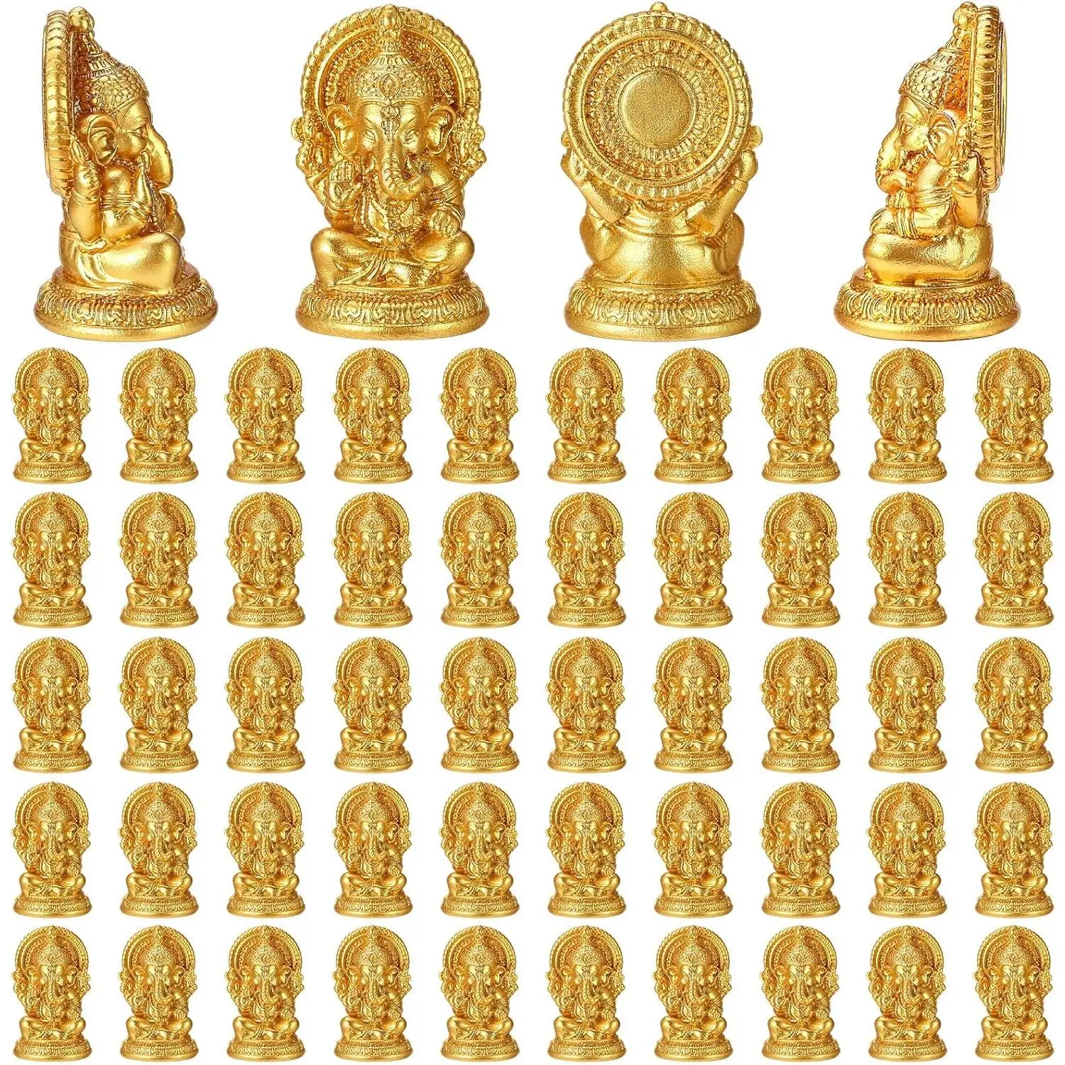 50 count   Indian Elephant Statues Bulk Return Gifts Ganesha Diwali Decor for Pooja Diwali Decor Wedding Housewarming Symbol of Lucky Wealth Prosperity