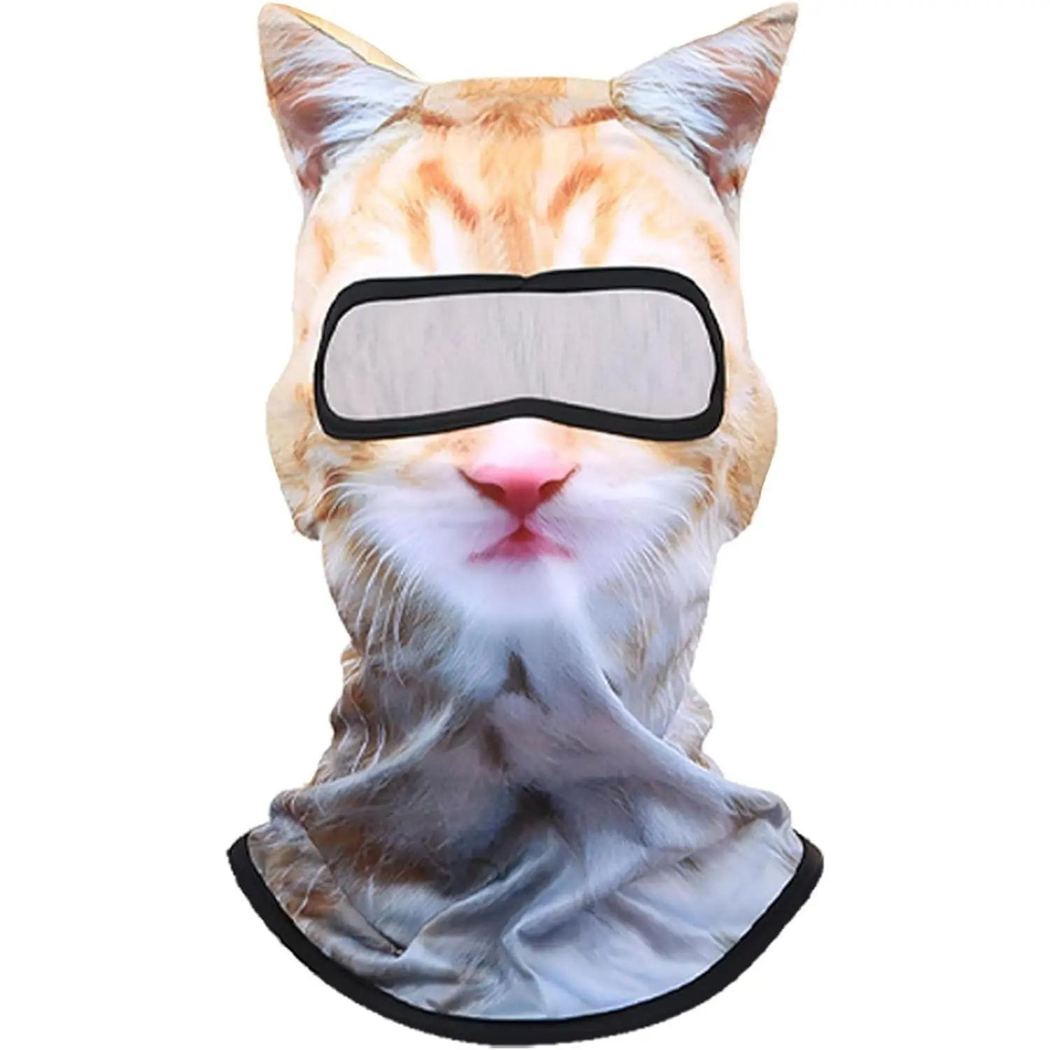 3D Cat Ski Balaclava with Ears Cute Animal Face Mask for Festivals Raves Parties Outdoor ActivitiesGift