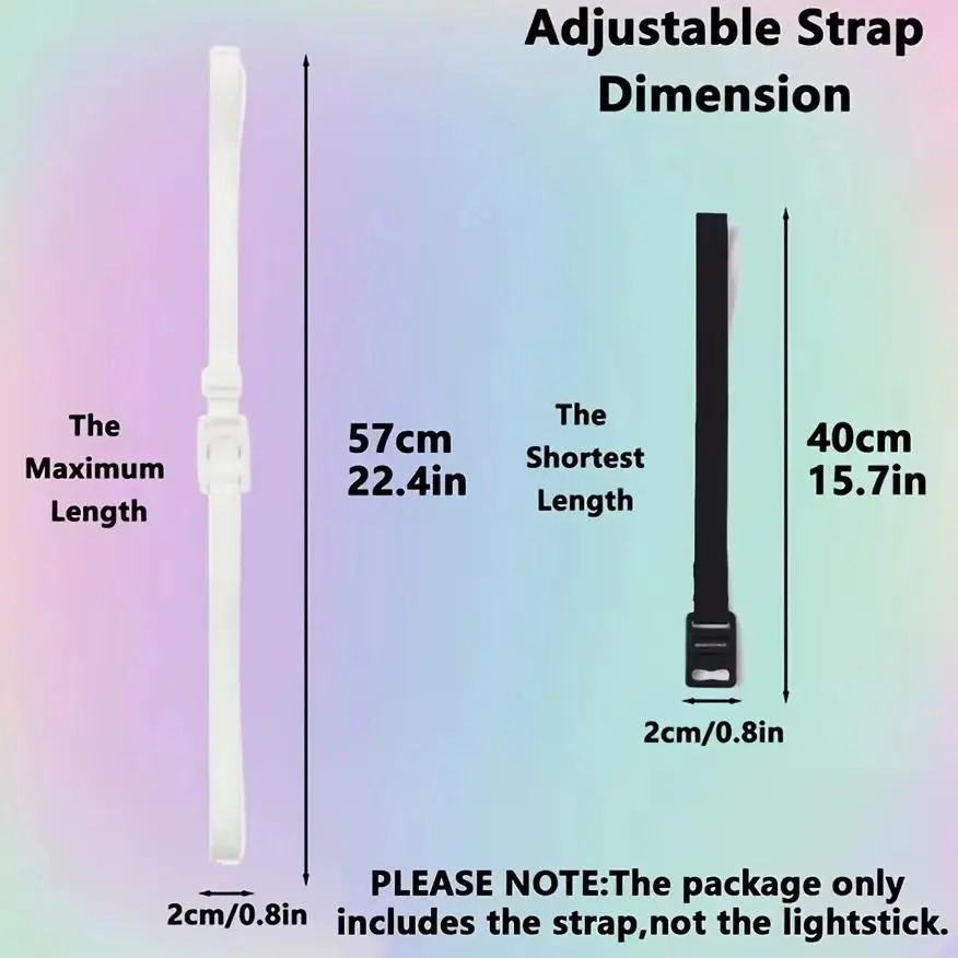 2Pcs K-POP Lightstick Crossbody Strap, Adjustable Lanyard, Fan Party Accessory for Gathering & Holiday, Lightstick Not Included
