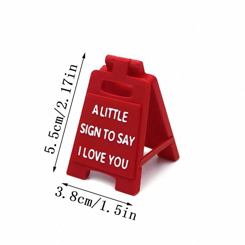 1pc “A LITTLE SIGN TO SAY I LOVE YOU” Desk Sign, Perfect for Valentine's Day and Birthday Gift for Girlfriend, Boyfriend or Family, Romantic Office Desktop Decoration, Small Family Decoration and Novelty Desk Decor #GLOBAL PICKS