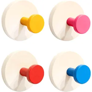 8 Pack Multicolor Removable Suction Cup Hooks, Waterproof Rust-Free Heavy Duty Suction Hooks, Reusable Wall Hanging Hooks for Bathroom Shower Kitchen, Hang Towel Robe Wreath on Tile Glass Mirror & All Smooth Surfaces