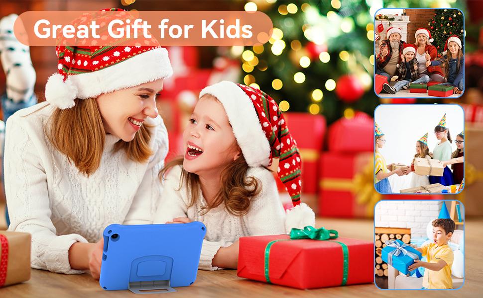 Fire HD 8 Tablet Case for, Kindle Fire 8 Case(12th/10th Generation, 2024/2022/2020 Release)-Auorld Lightweight Shockproof-Proof Cover with Handle Stand for Kindle Fire HD 8/8 Plus Tablet-Blue