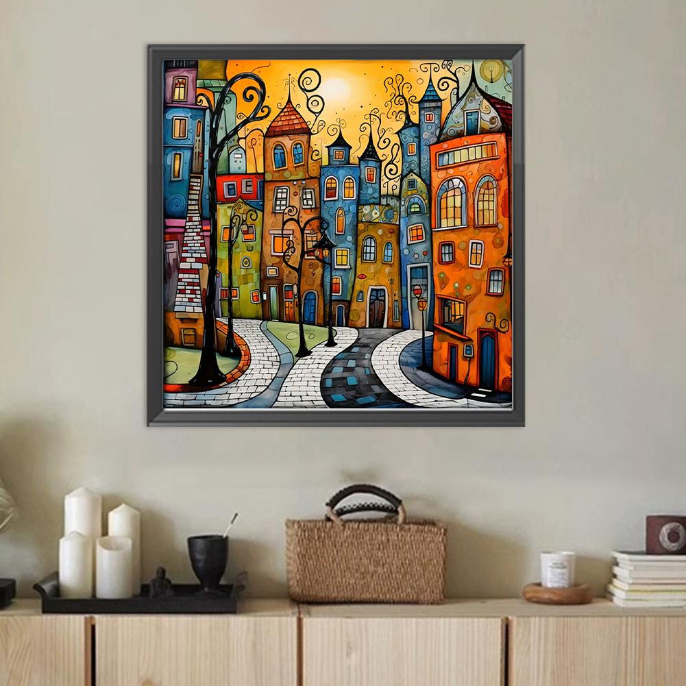 Paint By Numbers Kit On Canvas DIY Oil Art Street Home Picture Decor 40x40cm