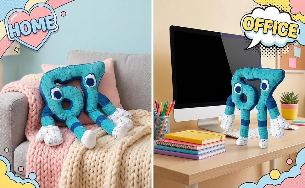 Steal a Brainrot 67 Plush 9.8inch – Viral Meme Toy Soft Pixel Collectible, TikTok Fan Must-Have Gift