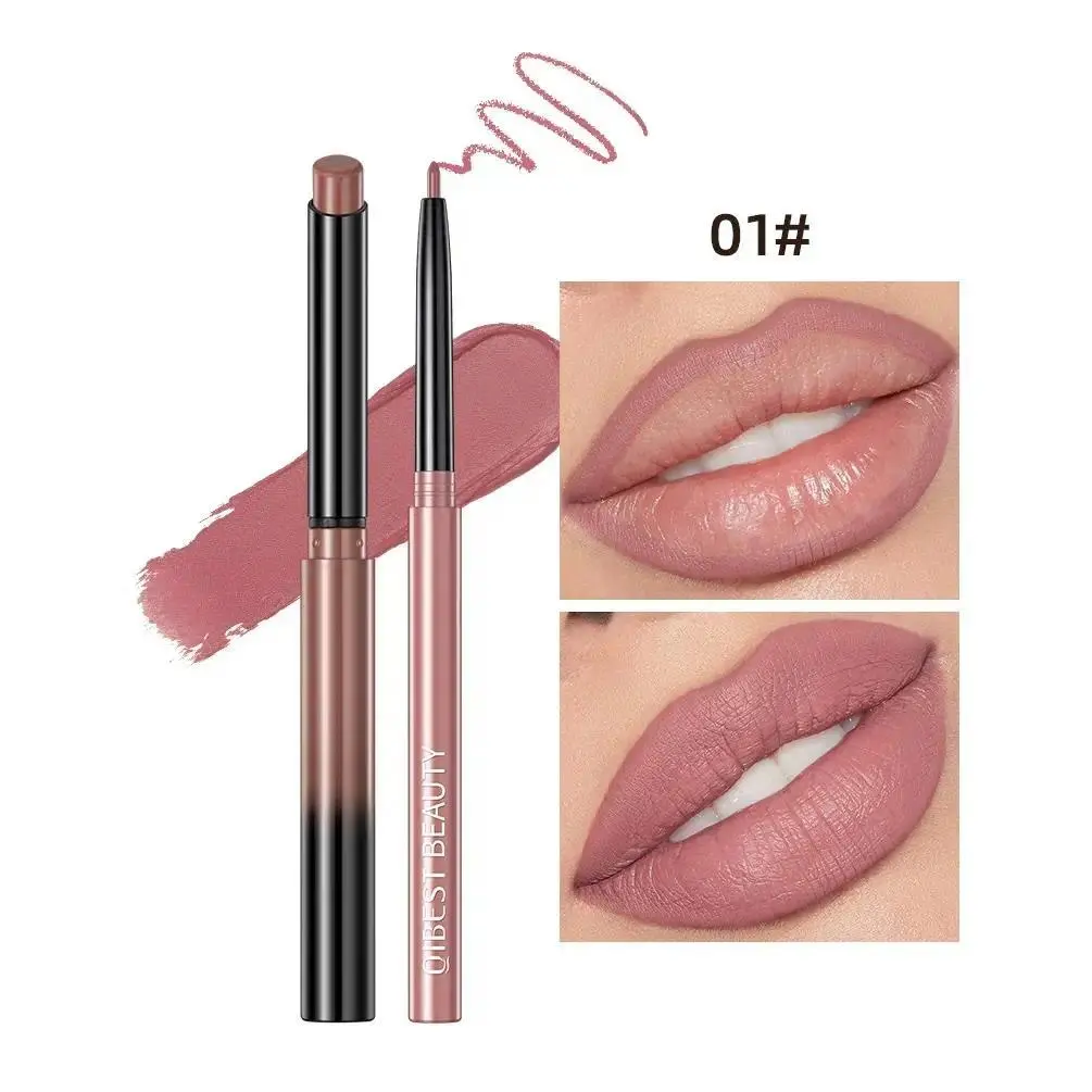 Matte Lipstick & Smooth Lip Liner, Lip Lacquer Lipliner, 2 Counts/set Long Lasting Lip Makeup Pen for Girls & Women, Summer Makeup, Lip Cosmetic, Lippie Pencil, Lip Product, Lip Liner Kit, Lipstick And Liner