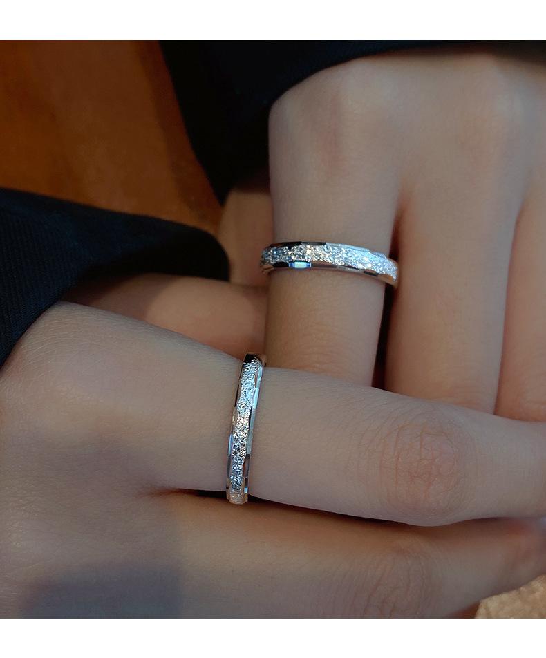 S925 Sterling Silver Plain Band Couple Rings -400(50%)