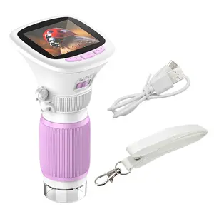 Children's Handheld Microscope 2.4-Inch High-Definition Screen Rotating Focus for Outdoor Science