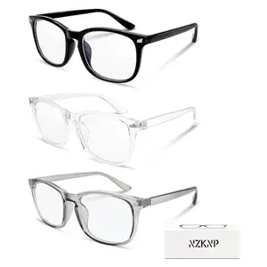 NZKNP Blue Light Glasses Gamer Glasses for Men Women High Quality Classic Frame Polycarbonate HD Lenses Stylish Design Perfect for Daily Use Gaming Computer Glasses