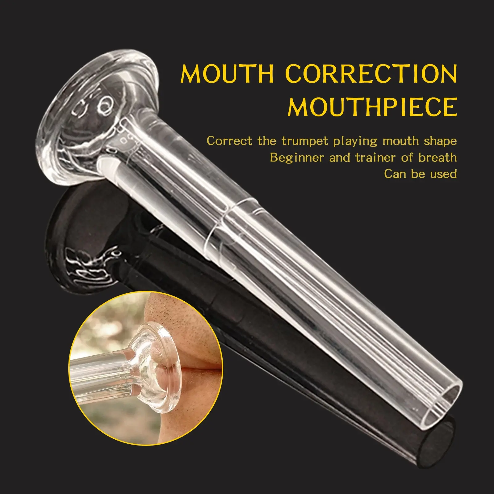 Small Transparent Mouth Corrector, Lip Vibration Exercise Device, Standard Pitch Trainer, Oral Shape Correction Tool, Vocal Tone Practice Aid, Breath