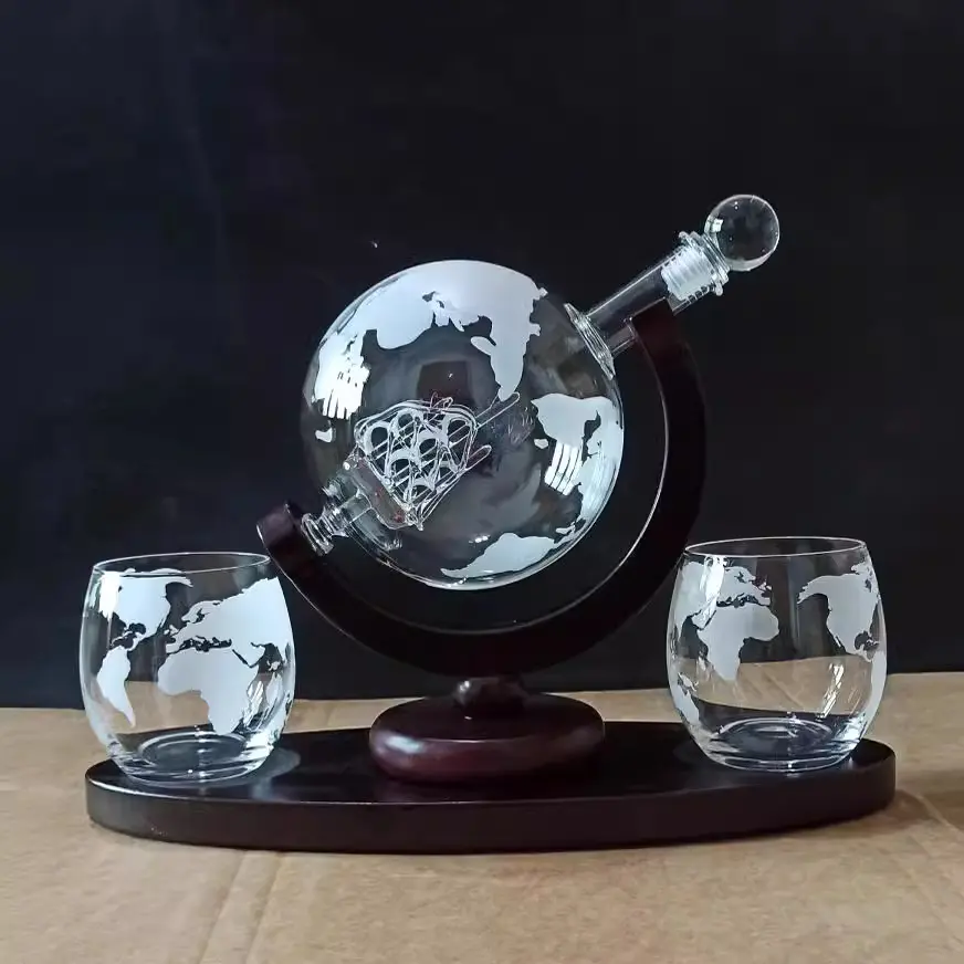 Magellan Navigator Series Globe Decanter Wine Bottle Personalized Craft Ornament (Empty Bottle)
