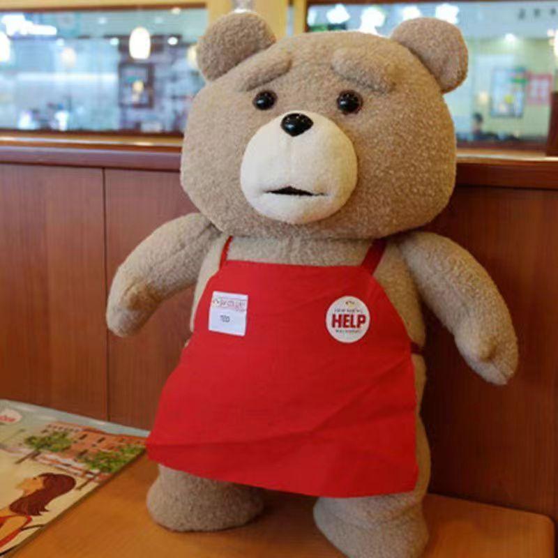 46cm TED Plush Movie Teddy Bear TED 2 Plush Toy In Apron Styles Soft Stuffed Animals Plush Dolls Animal for Kids Gift