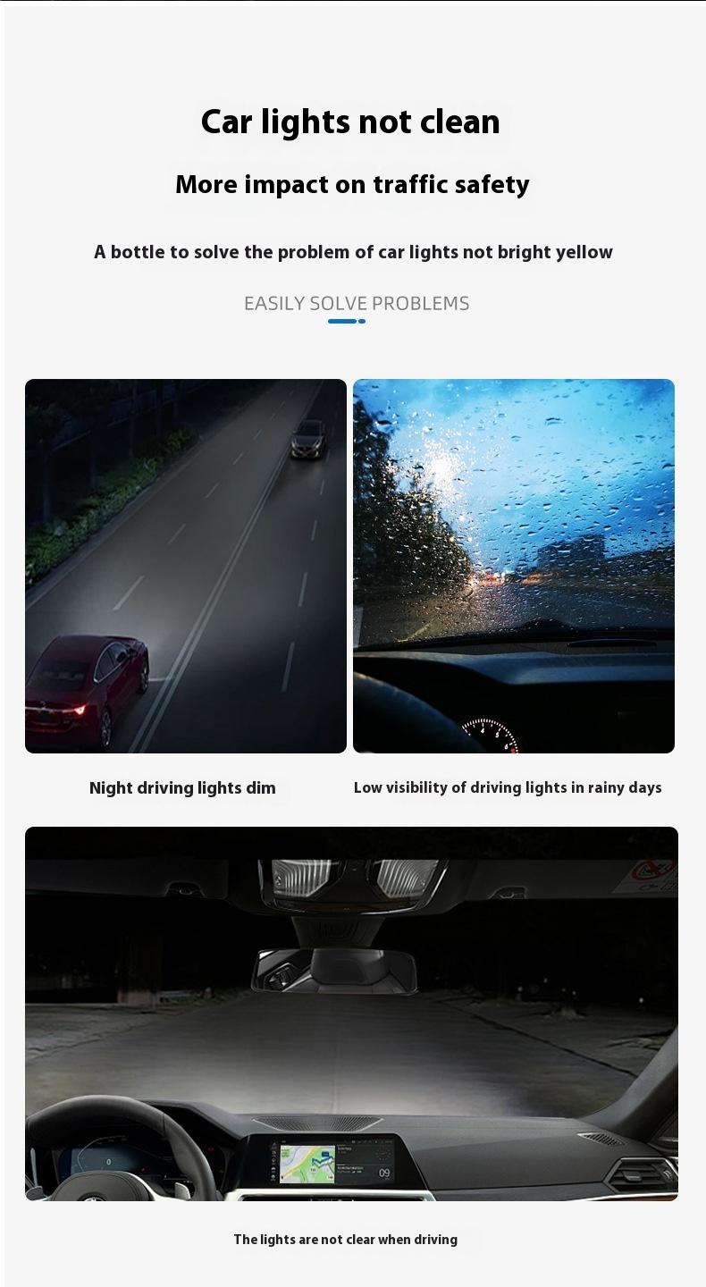 Detergent Polishing Set,Car light Crystal Plating Liquid yellowing,No Polishing,Atomization Cleaning,Car Headlight Renovation Repair Liquid, Car Maintenance,Car beauty,Car Renovation.