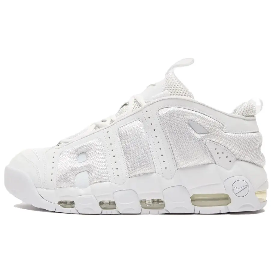 Nike Air More Uptempo Low 'Triple White' FZ3055-100, Low Top Shoes, Lace-Up