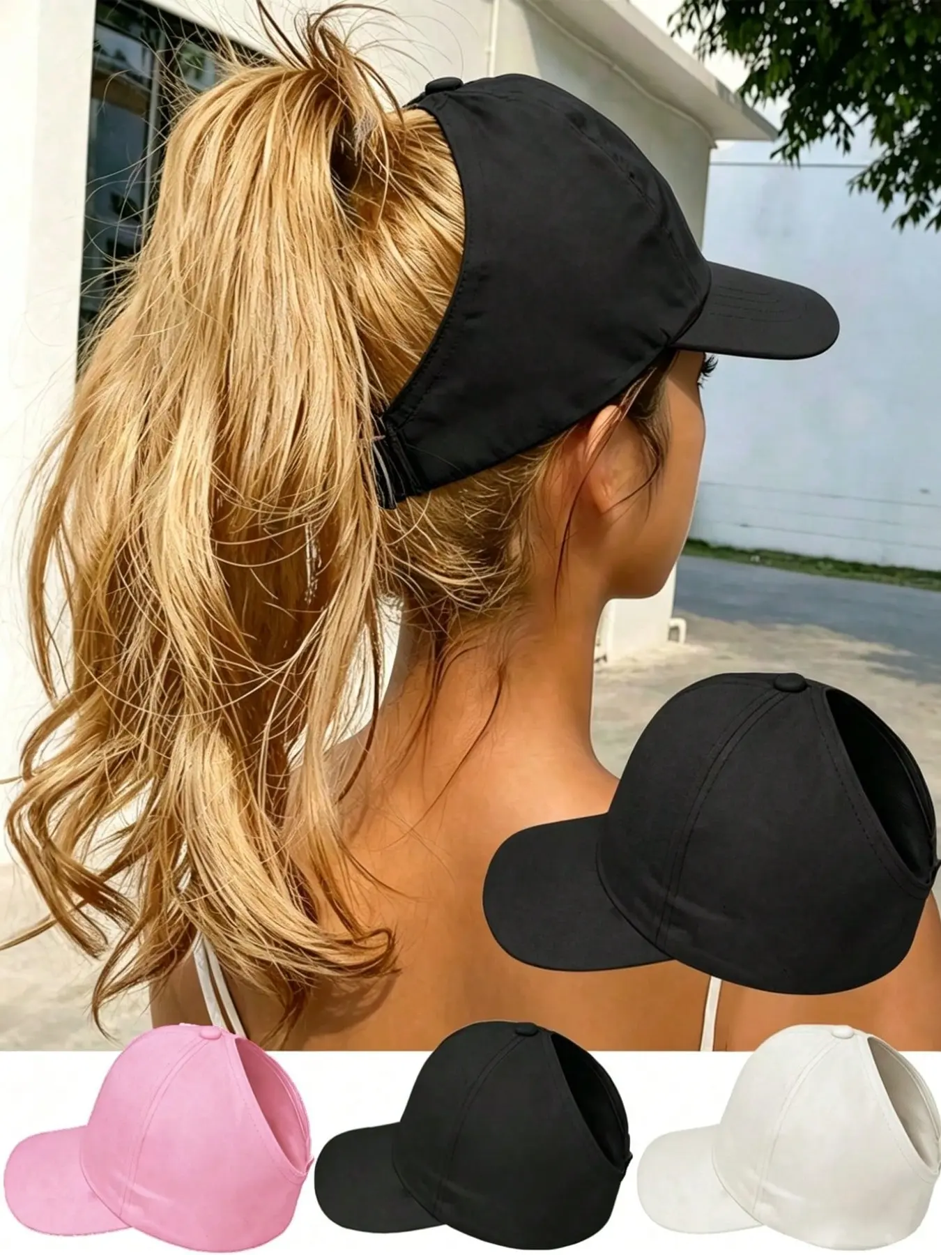1Pc / 2Pcs Women's Fashion Multi-Color Breathable Sun Hat, New Casual Pointed Cap, Street Versatile Ponytail Hat, Sports Casual Baseball Cap, Adjustable Hat, Suitable for Outdoor Trips, Commuting, School & Daily Wear, Birthday & Holiday Gift