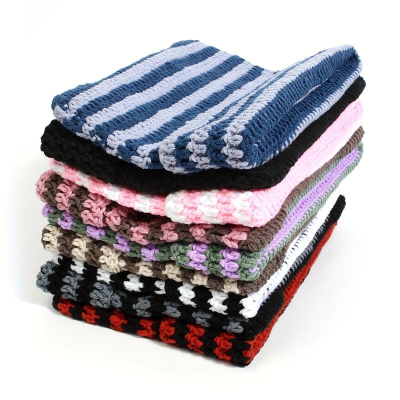 1pc Little Devil Cat Ear Pure Handmade Crochet Knitting Bean Hat Unisex Outdoor Street Casual Fashion Hip-hop Hat Cool Versatile Hood Machine Washable