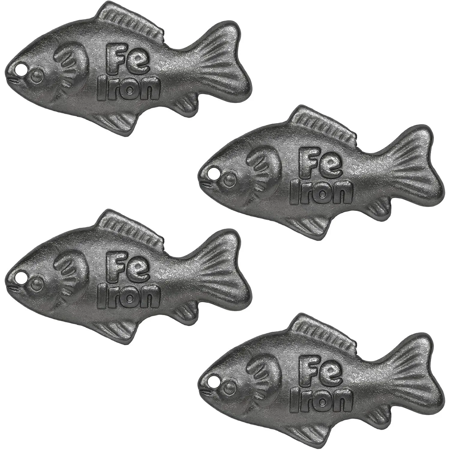 4 count Iron Fish Cooking Tool,  Cast Iron for Everyday Cooking
