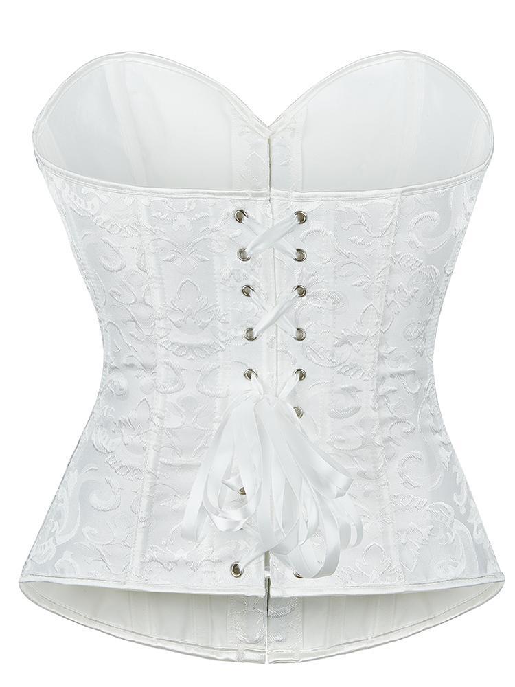 Corset Bone Clothing Steel Boned Court Corset Laced Waist Cincher Vintage Shapewear Abdominal Belt Tight Binding