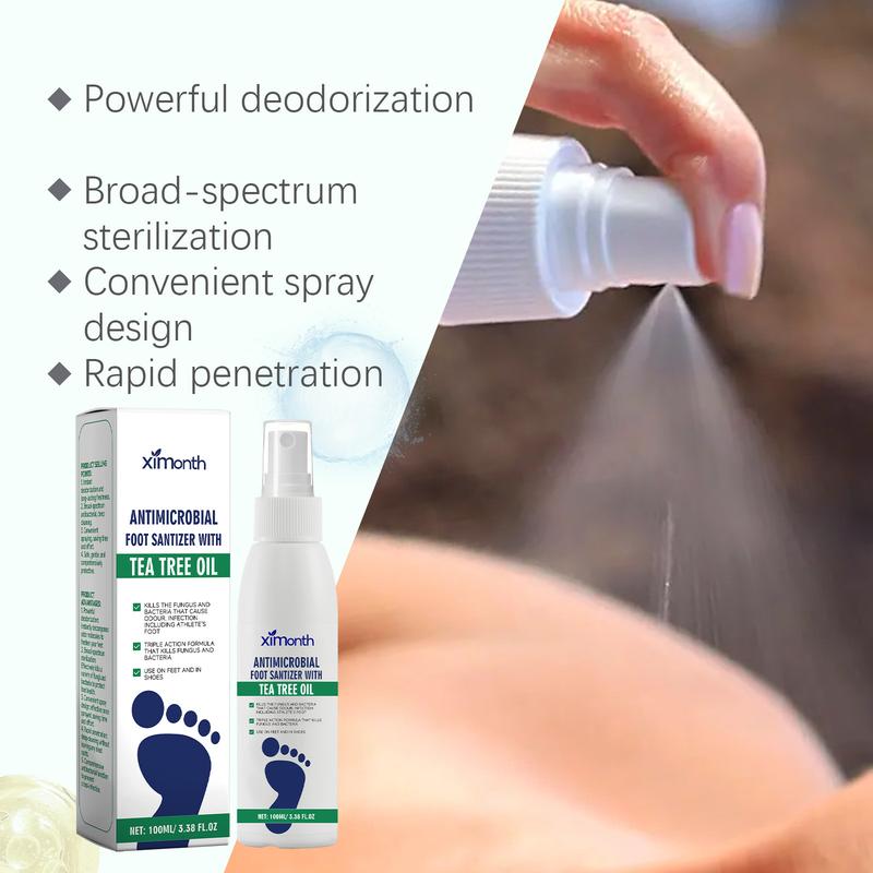 Foot Sanitizer Spray with Tea Tree Oil, 2 Counts/set Foot and Nail Sanitizer Spray, Foot Sanitizer Spray for Men and Women, Foot Care Product