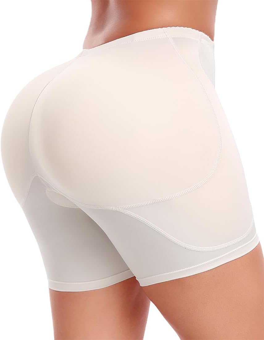 POP CLOSETS Padded Underwear for Women Tummy Control Shapewear Shorts Butt Pads Basic Womenswear Soft Breathable Solid Color Lingerie SpringStatements