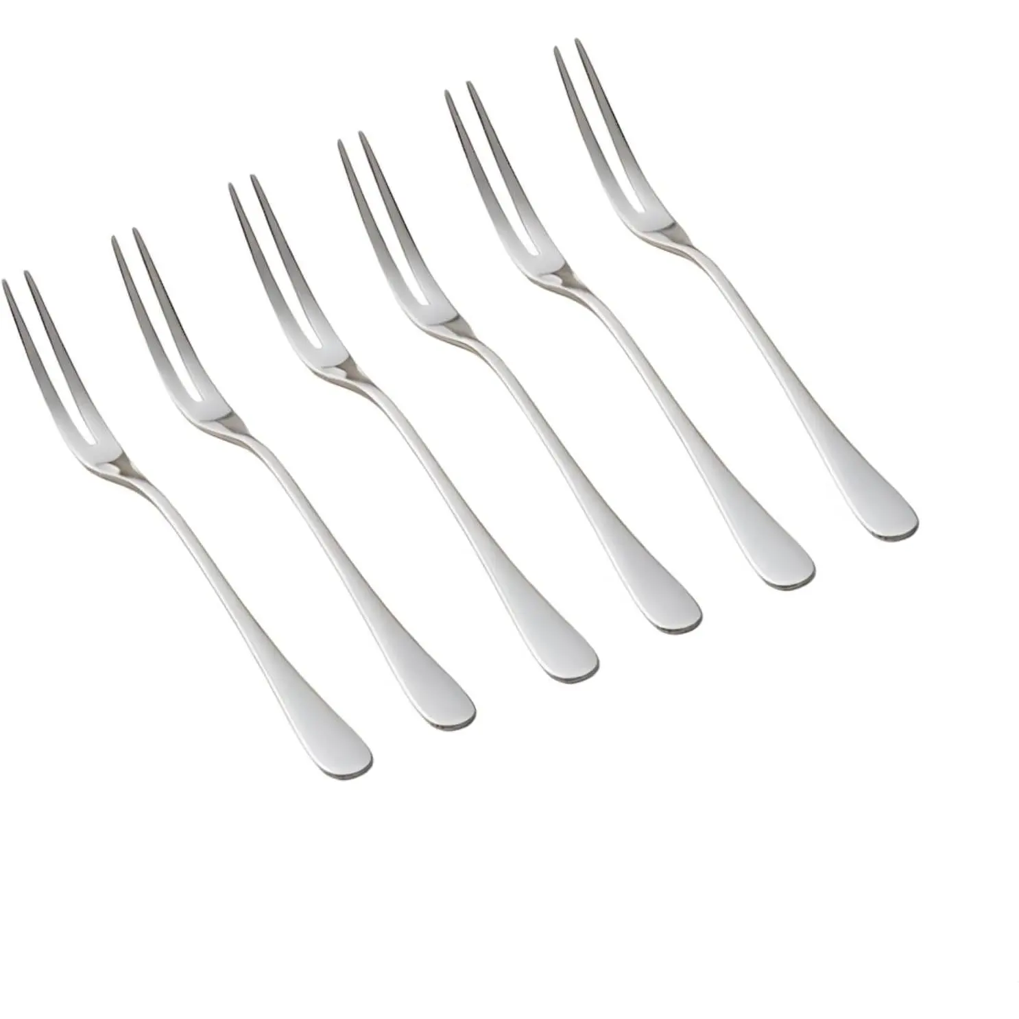 Dessert Forks Set of 6, Stainless Steel Mini Cake Forks 5.28 Inch