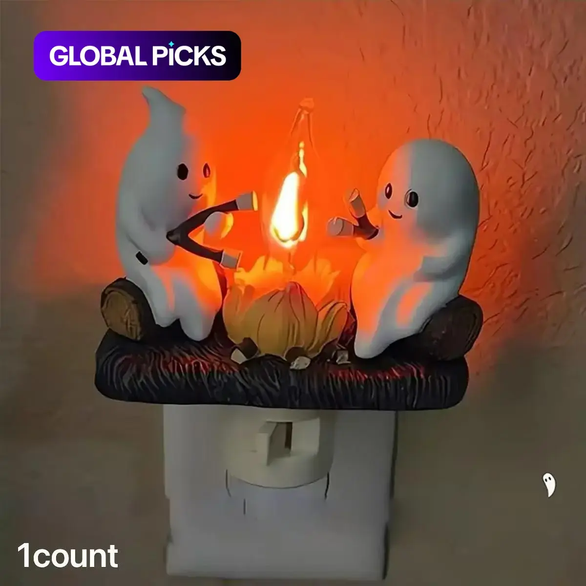 Halloween Design Night Light, Resin Night Light, Halloween Resin Night Light, Ideal Decoration for Bedroom Bathroom Nightstand