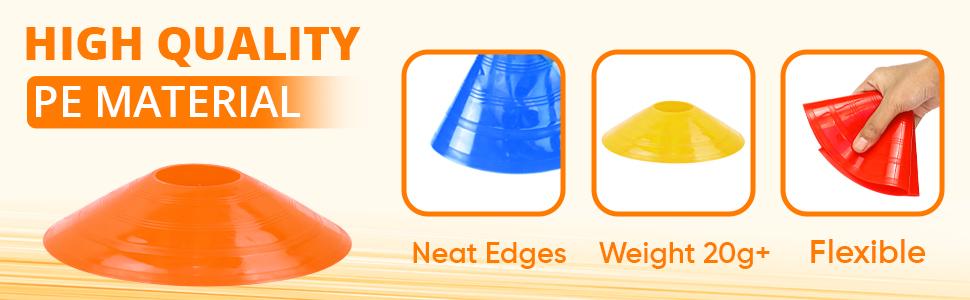 75/50/25 Pack, Pro-Grade Soccer Training Cones Set, Durable Agility Soccer Cones with Carry Bag & Strap Holder Ideal for Sports Training, Football, Soccer, Basketball- Trusted by Coaches & Athletes