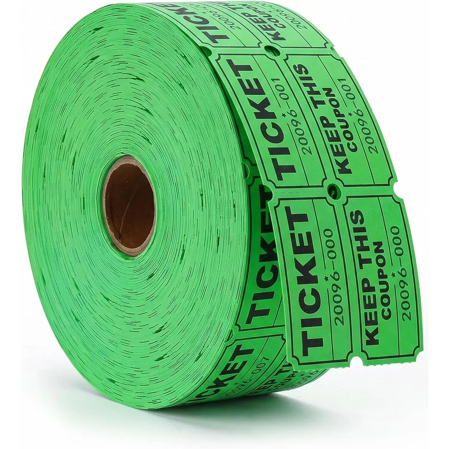- Raffle Tickets Double Rolls, 1000 count Per Roll | Green, 50/50 Raffle Tickets Roll for Events, Entry, Class , Fundraiser & Prizes