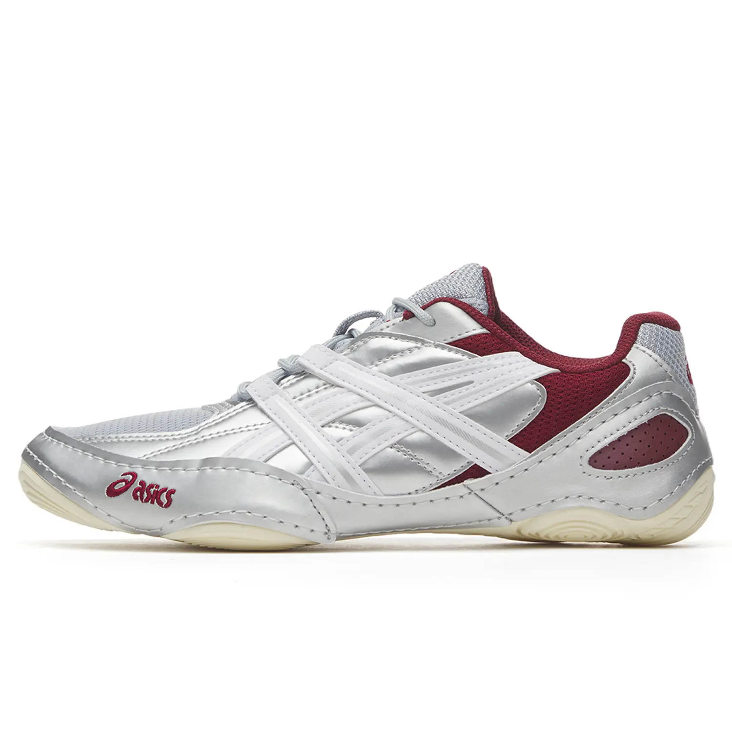 Men's-Women's ASICS Hypersync Low-Top Casual Trainers - Lightweight, Breathable, Retro Silver-Red Walking Footwear with Rubber Sole, Verifiable Credentials & Global Authentication