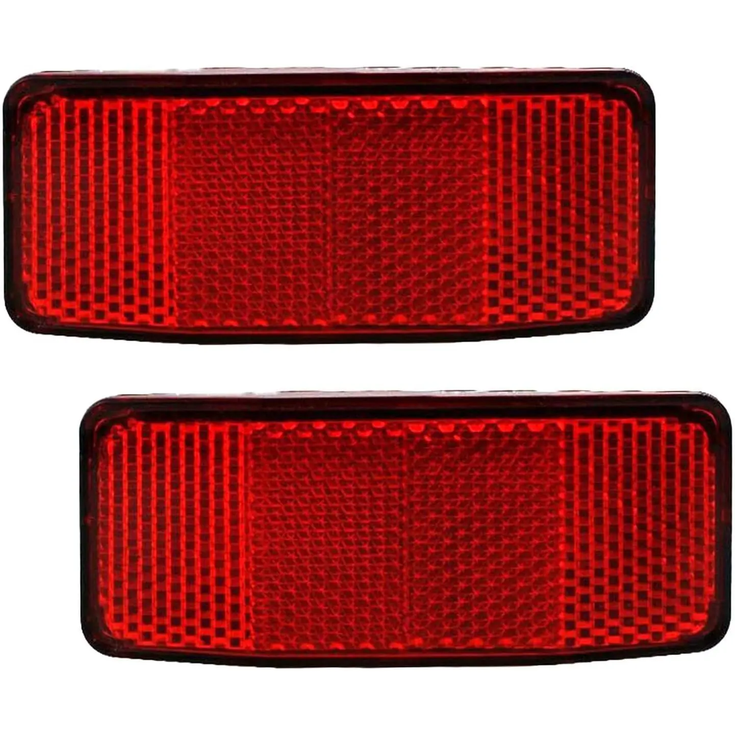 2 count  Reflectors for Night Riding, Front and Rear  Reflectors with Mounting  and Screws,  Safety Reflector for Rear Rack, Basket, Mountain , Road  and Commuter