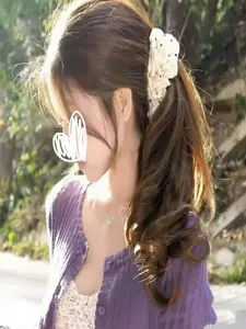 "1PC TikTok made me buy these satin scrunchies – and they’re so worth the hype!""This viral polka dot scrunchie is my new daily obsession! 🤯 It elevates every hairstyle" "Obsessed with how these look on literally every hair type 😍"