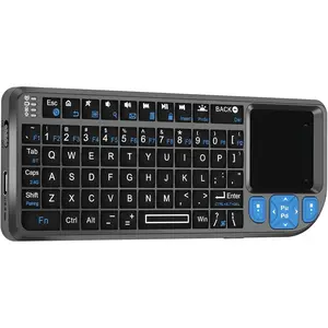 Mini Keyboard with Touchpad,  + 2.4G -Mode Ultra-Thin Portable Keyboard | Rechargeable Keyboard with 7-Color Backlit for Tablet/PC/phone/TV, Suitable for travel, office, and  use