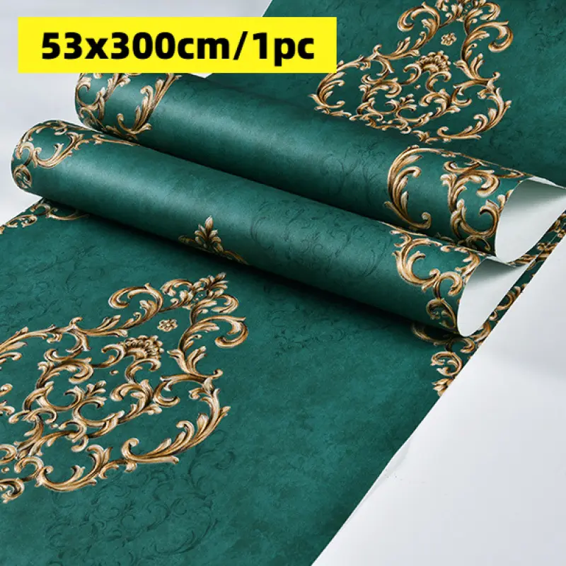 High-End Precision Embossed Relief Texture, Non-Woven Self-Adhesive Wallpaper, 3D Embossed, Living Room Bedroom TV Background Wall Sticker.