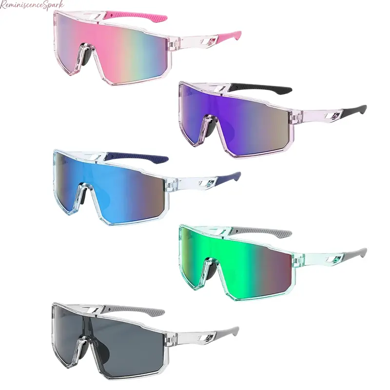 Unisex 4-Pack/5-Pack Single Lens Wrap Sports Sunglasses - Snug Flexible Frame with Snug Face Grip, Wind-Resistant UV400 Face Shield Lenses, Lightweight Athletic Eyewear for Mountain Biking, Driving Trips