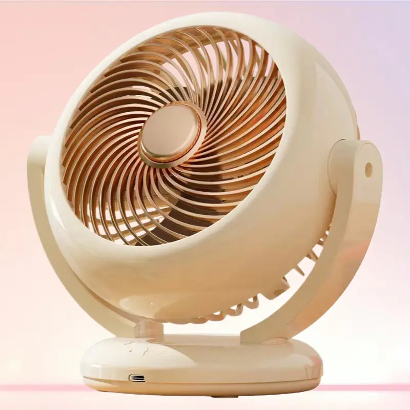 USB Rechargeable Portable Mini Quiet Desktop Fan Long Battery Life For Indoor Daily Personal Cooling