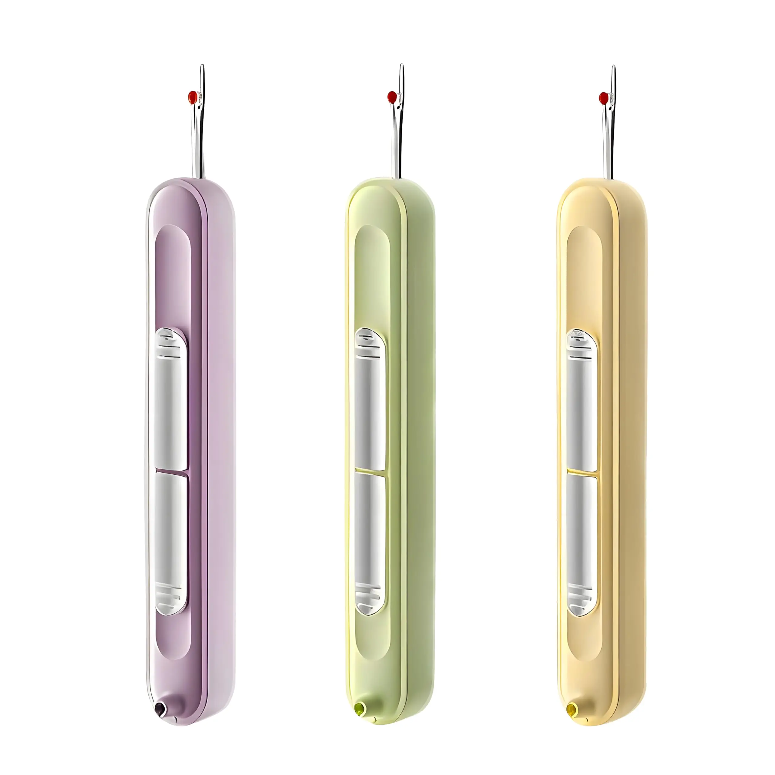 Upgraded 2 in 1 Automatic Needle Threaders Seam Ripper,Quilting Supplies Sewing Kit,Quick Sewing Machine Loop Needle Threaders (3PCS-Purple/Green/Yellow)