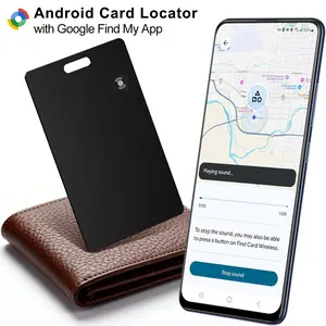 Wallet tracking card for Android used for luggage search. My credit card tracking card, rechargeable tracking card, and Google's search center work together (for iOS and Android, 1 pack)