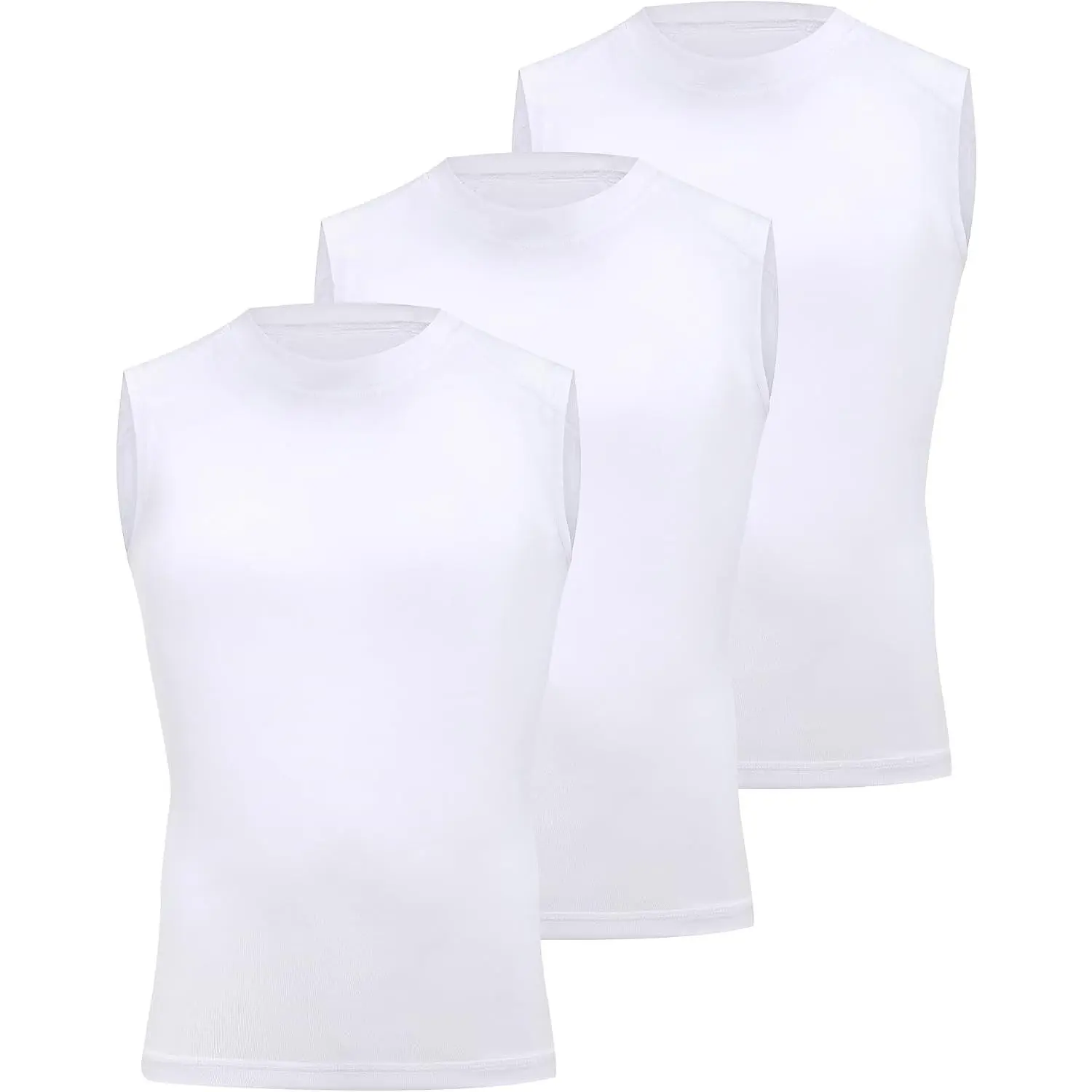 Boys' Sleeveless Compression Shirt - Kids Athletic Quick-Dry Tank Top, Youth Workout Undershirt for Football(Gift)