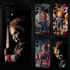 Horror Scary C-Chucky Doll  Phone Case For iPhone 17 Promax 17e 17 16 15 14 13 12 11 Mini Pro Max Air For Samsung S26 Ultra S25 S24 S23 S22 FE Plus Edge Anti-Fall shockproof protection Soft silicone Back Cover For Fans Gift