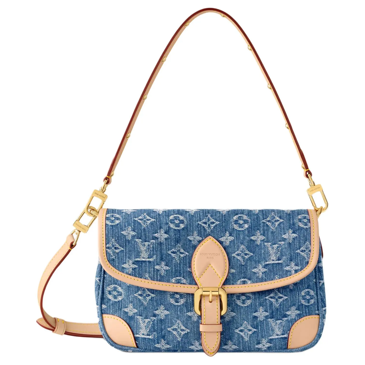 Louis Vuitton Diane Crossbody Bag for Women, Blue Denim Monogram Logo Print