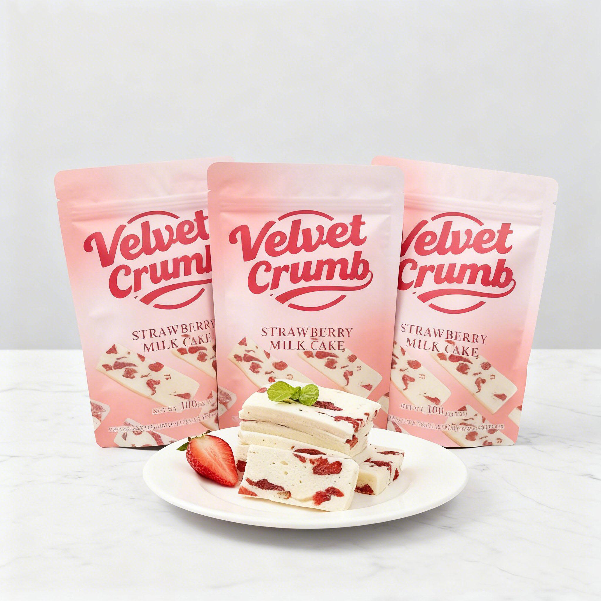 Strawberry Nougat Candy, Soft Milk Nougat with Real Strawberry Flavor, Chewy Gourmet Candy Snack, Individually Wrapped Sweets, Perfect Gift & Snack (3.53oz, 3 Pack)