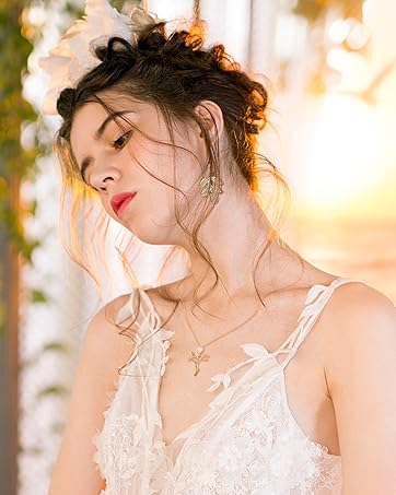 Florideco 9 Pcs Greek Goddess Costume Accessories Set for Women Golden Laurel Leaf Crown Headband Upper Arm Coil Bracelet Pearl Leaf Dangle Earring Artificial Pearl Earrings Necklace Bridal Wedding